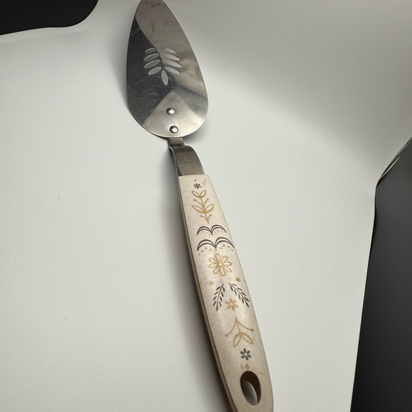 Vintage Flint Stainless USA Pie Server – Mid Century Modern Arrowhead Floral Han - Picture 9 of 10